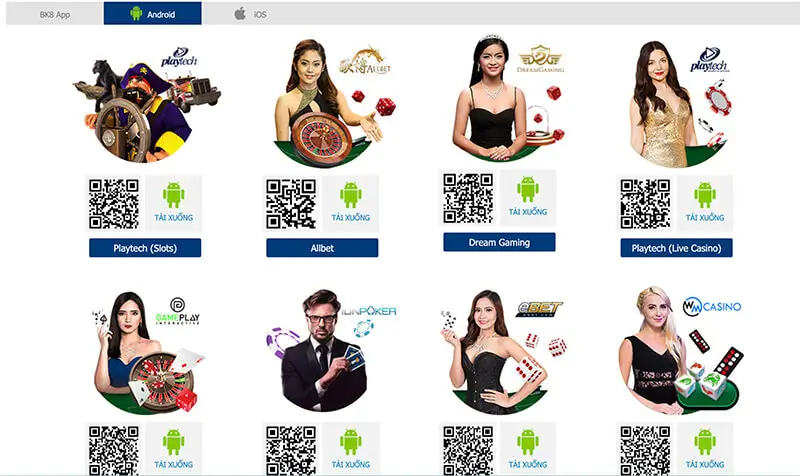 Hướng dẫn tải app BK8 về điện thoại Android